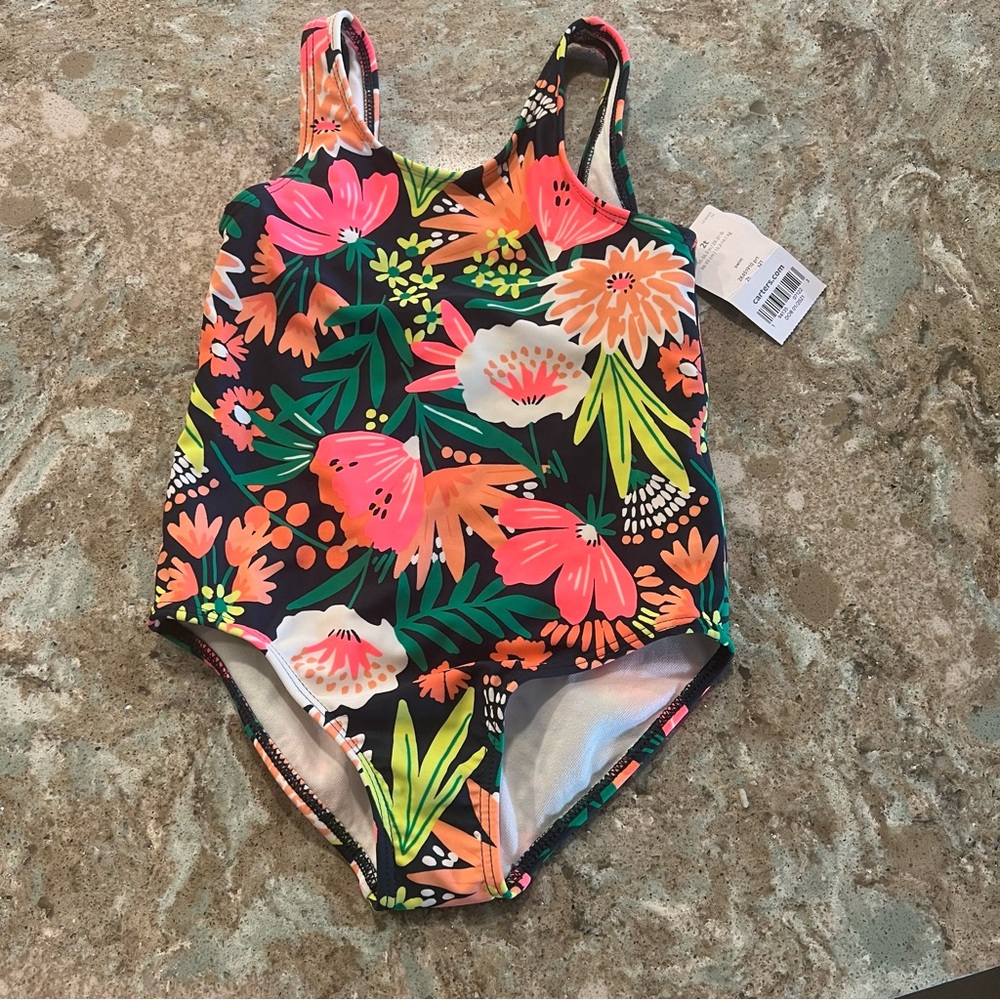 Carter’s Toddler Floral Swimsuit Bathing Suit NWT